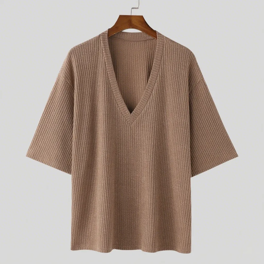 Casava Casual V-Neck Knitted T-Shirt