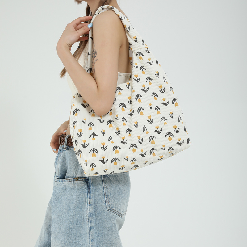 Casava Canvas Flower Tote Bag