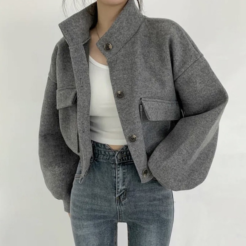Casava Woolen Zipper Coat