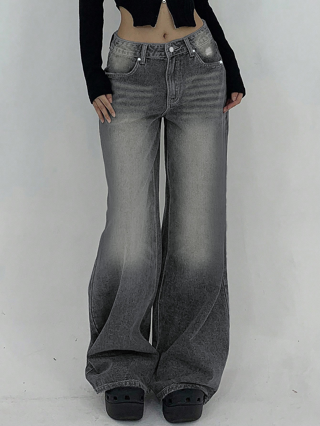 Casava Wide-leg Denim Pants