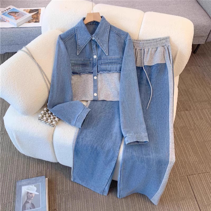 Casava Denim Patchwork Set
