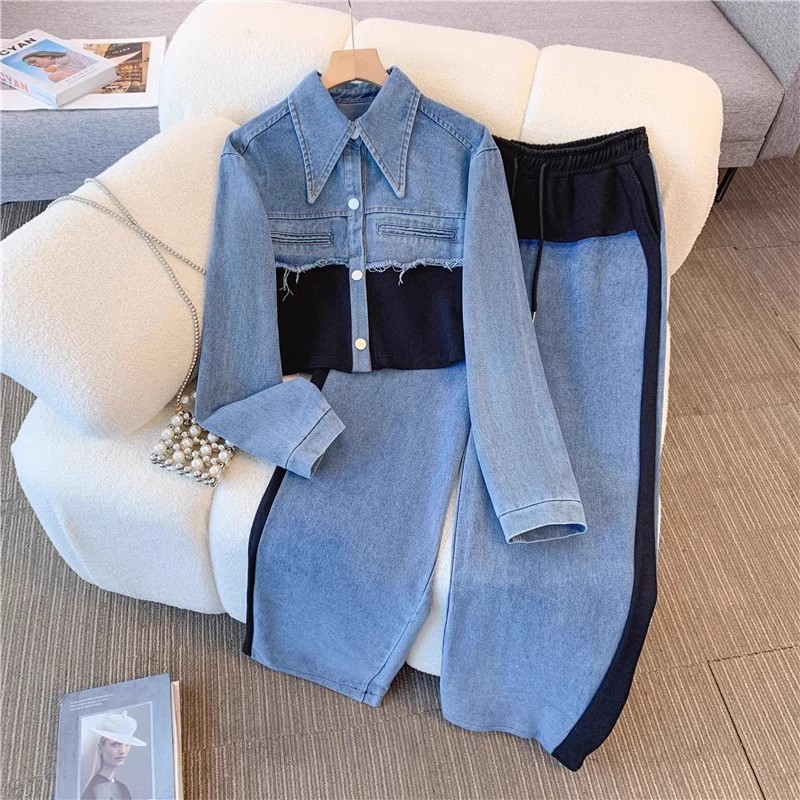 Casava Denim Patchwork Set