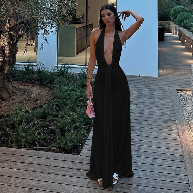 Casava Hanging Neck Dress(Party)