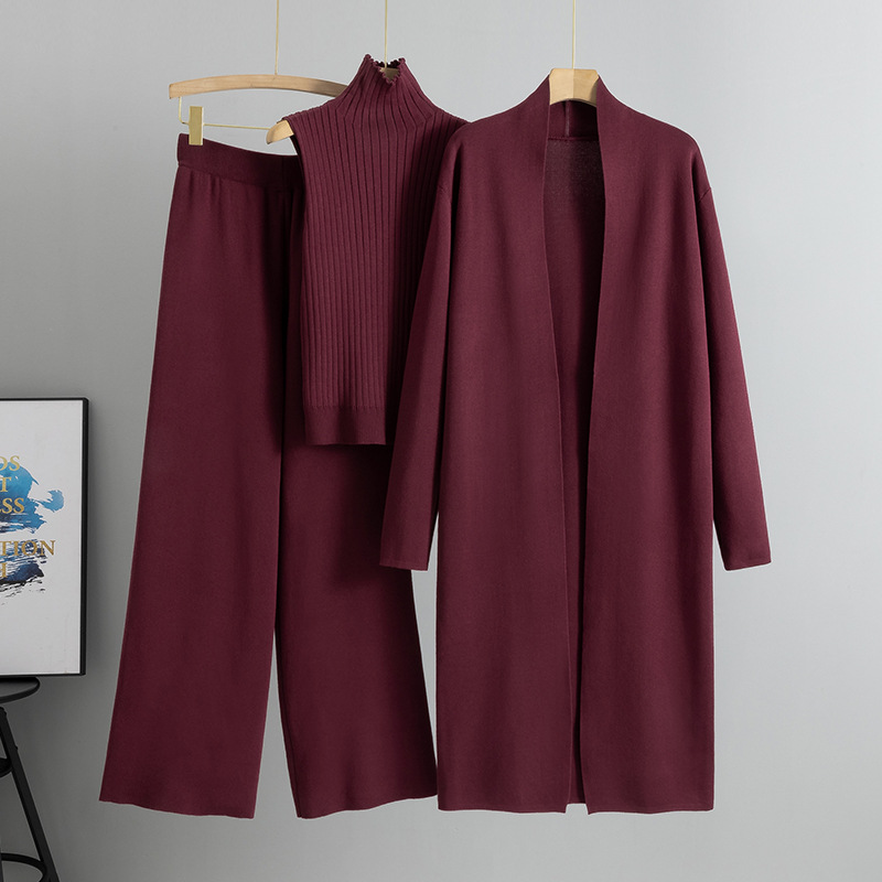 Casava Loose Knitted Three-Piece Set