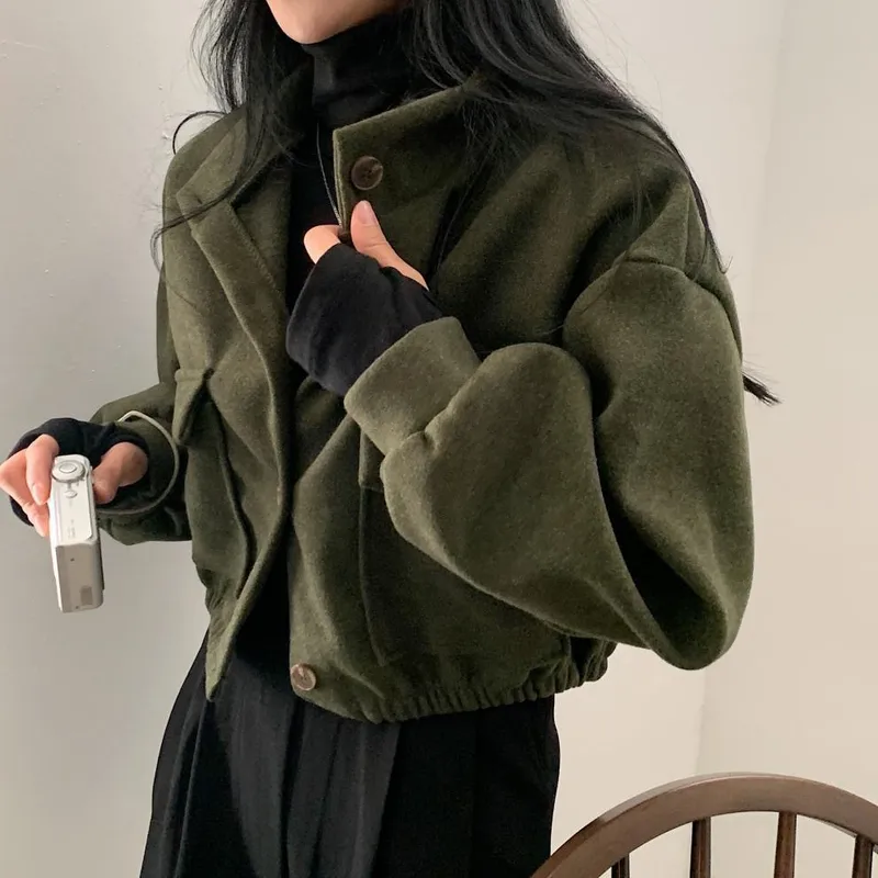 Casava Woolen Zipper Coat