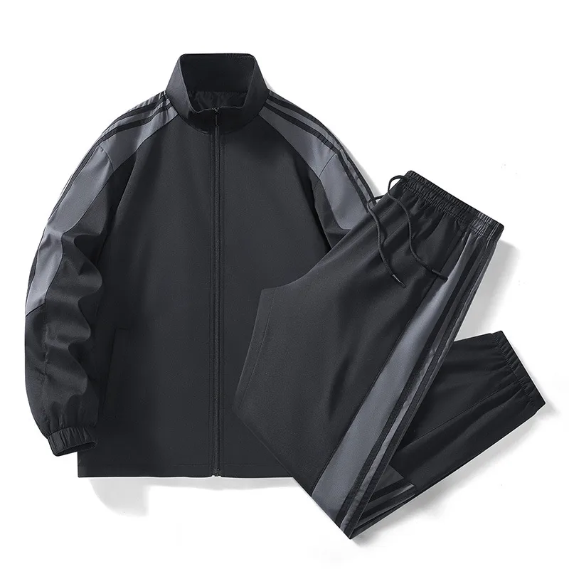 Men's Casual Jacket Blouse with Zipper Placket in Polyester Fabric Featuring Printing Design