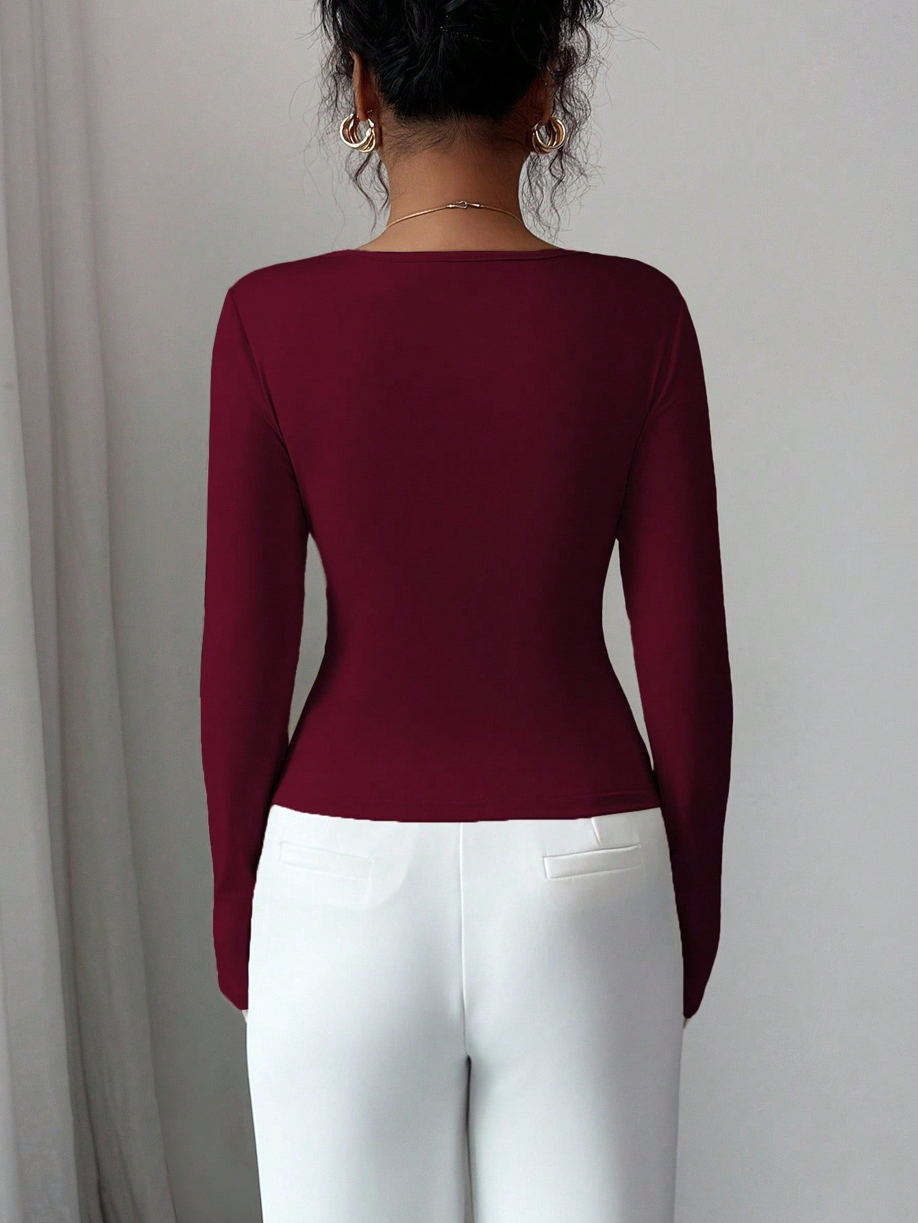 Casava  Handmade Embroidery Slim Fit T-Shirt